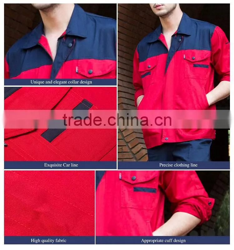 Work Clothes For Men Construction Red Color Work Uniform