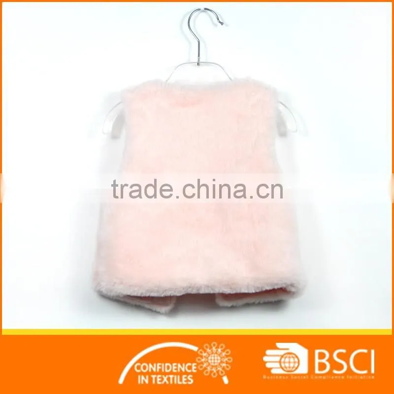 2016 Latest Winter Fake Fur Baby Girls Waistcoat