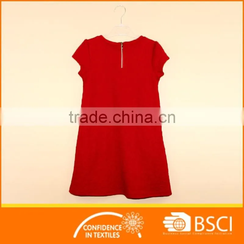 Girl Heart Jacquard Pattern Nice Red Zip Up Dress