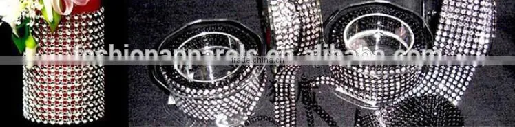 Newest Colorful Bling hot fix rhinestone mesh trimming