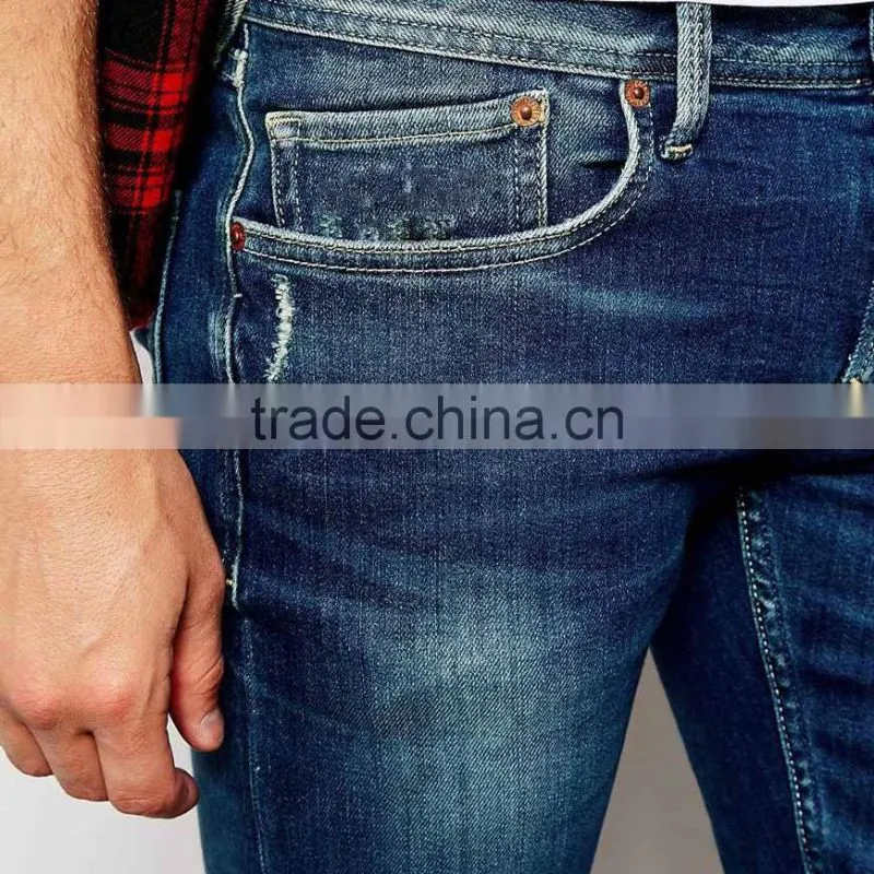 washed skinny style men latest design denim jeans pants