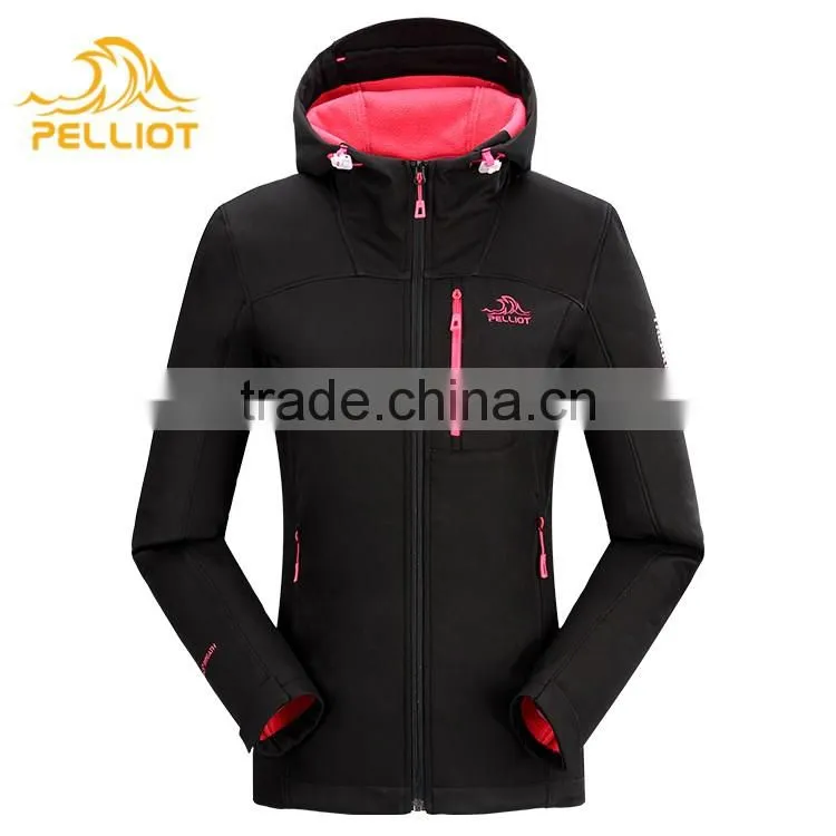 pure color polyester waterproof softshell women's spring jacket