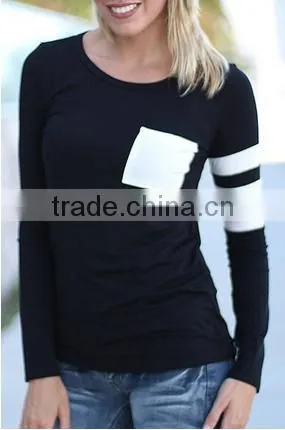 Customized women fitted long sleeve t-shirt