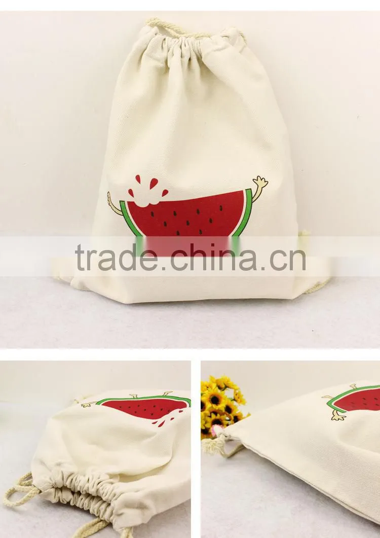 New fashion design cotton Drawstring Backpack
