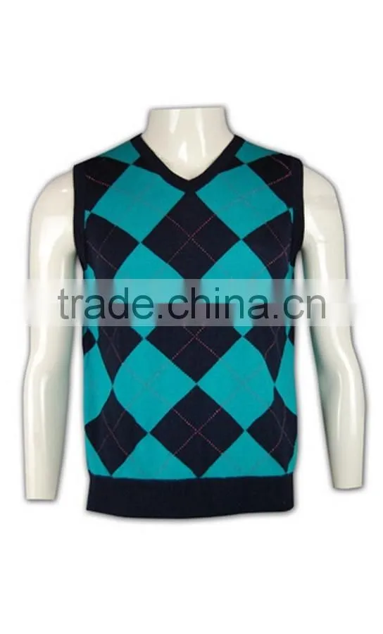ISO9001/BSCI Manufature new design custom acrylic sweater vest