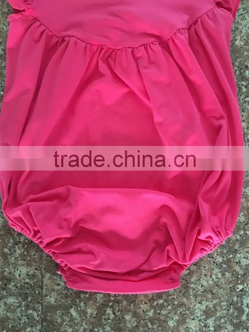Toddler Girls Soild Color Cotton Romper Flutter Sleeve Romper Baby Bulk Boutique Baby Girl Rompers Wholesale 2016