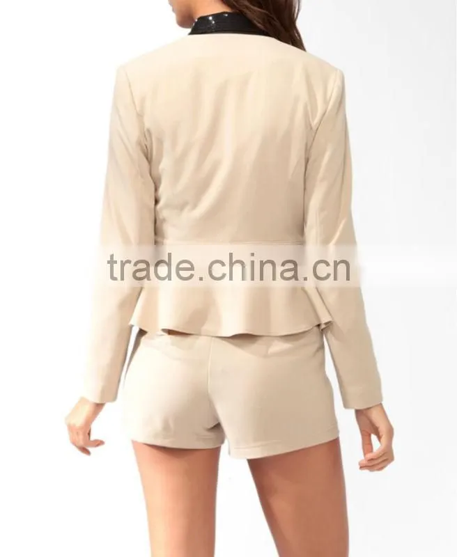 Textured Peplum Jacket