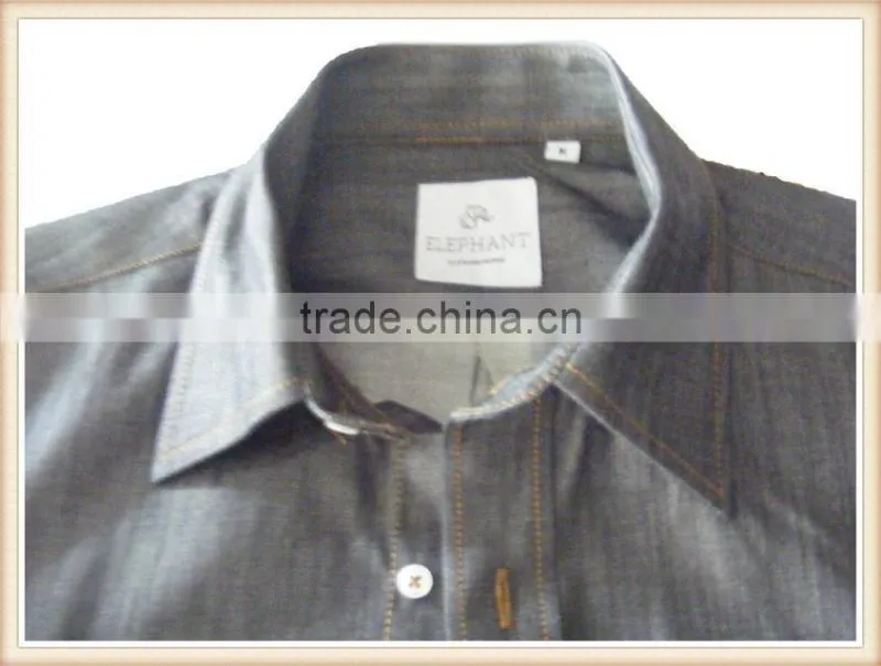 2016 custom men cotton denim shirts