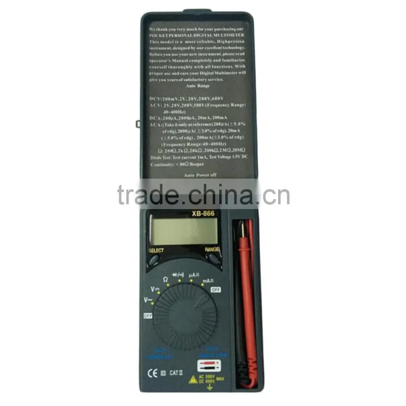1Pc Auto Range LCD Mini Tool Voltmeter Tester, AC/DC Pocket Digital Multimeter Newest Hot Search