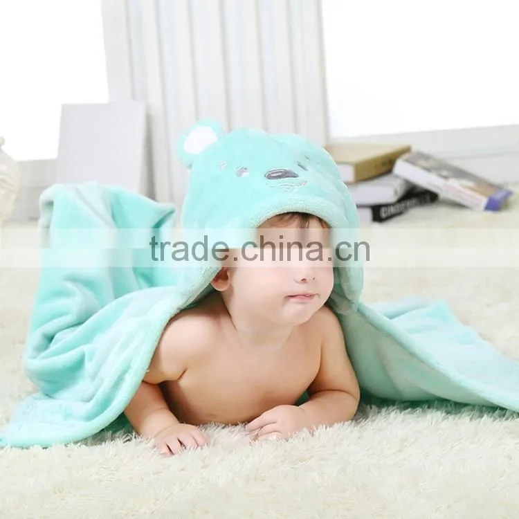 Animal hooded children blanket fleece super soft