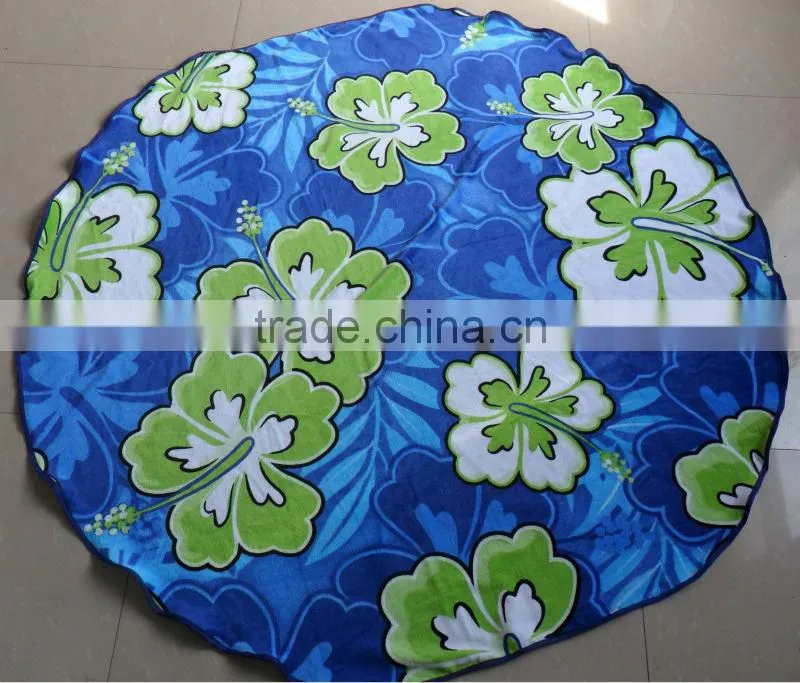 High quality cotton printed sexy round beach towel