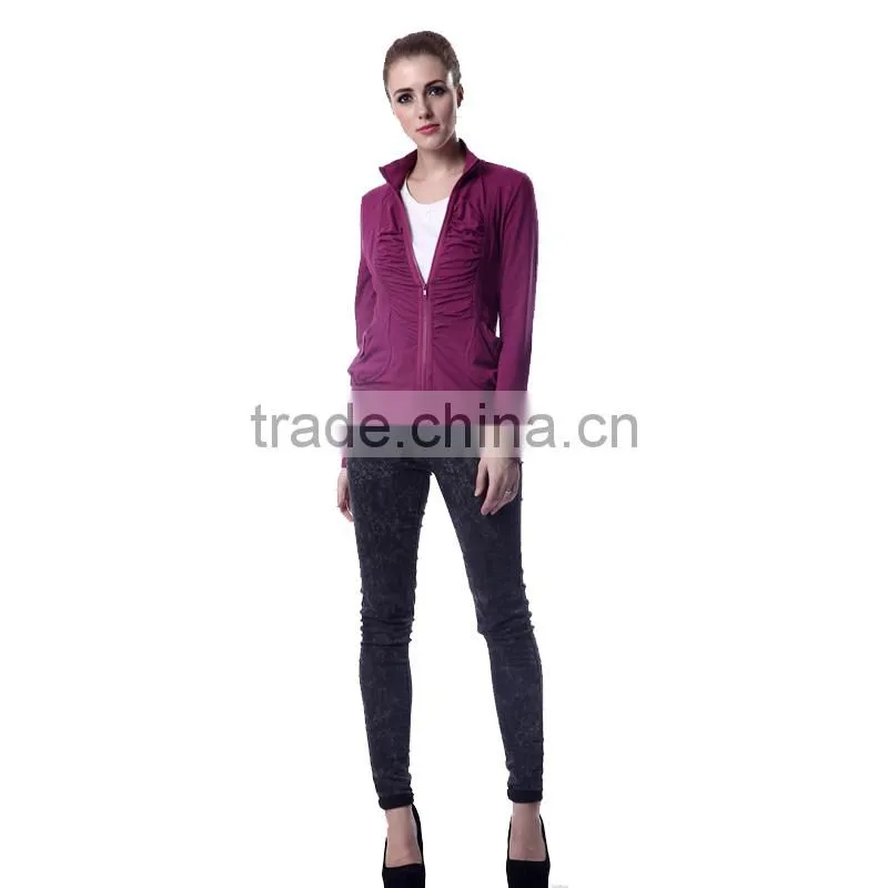 Women Korean version of spring models zipper Slim small suit jacket