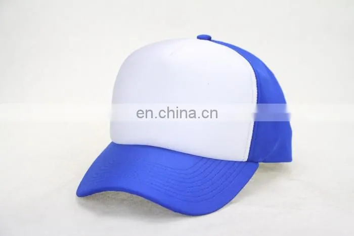 Wholesale plain foam and mesh custom baseball trucker cap