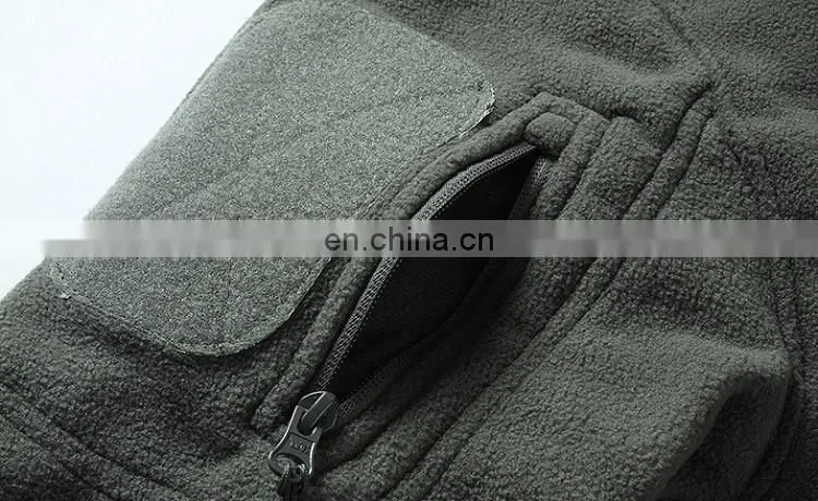 Men tactical polar fleece jacket