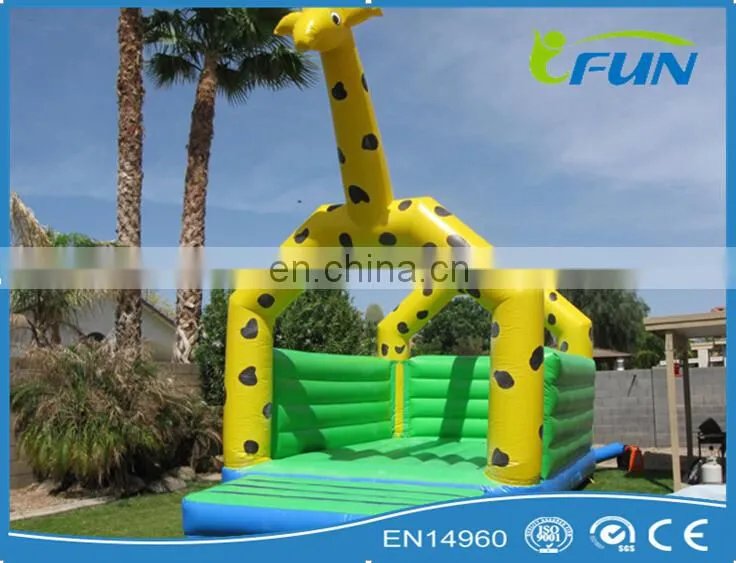 Commercial inflatable giraffe bouncer/inflatable giraffe jumping bouncer/giraffe inflatable bouncer castle