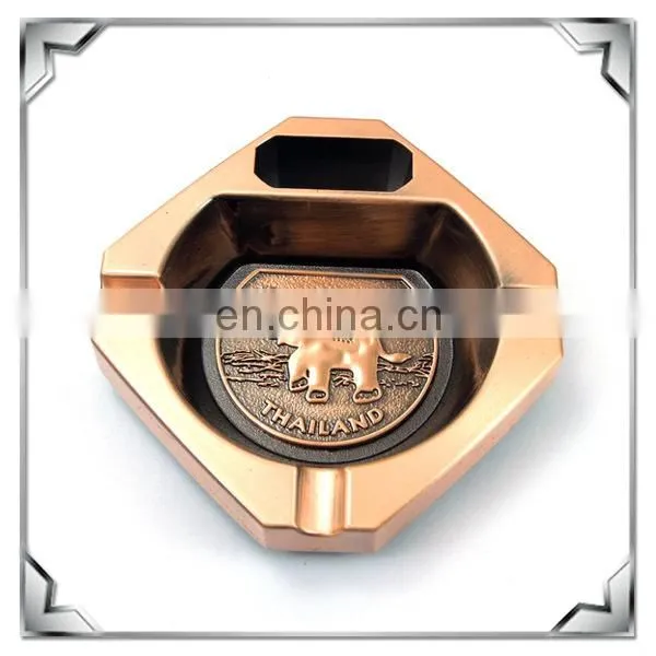 custom antique metal souvenir ashtray