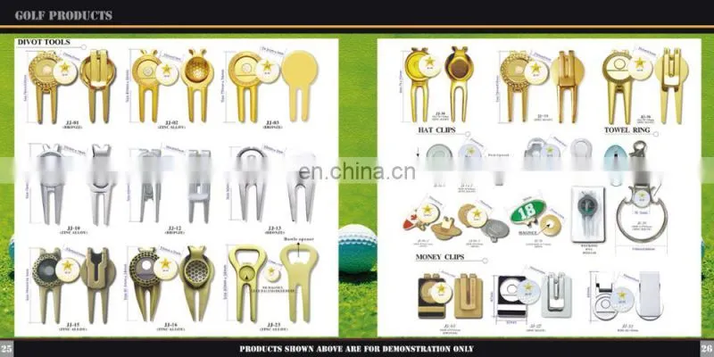 Custom Magnetic Golf Ball Marker Metal Golf Hat Towel Clip Accessory