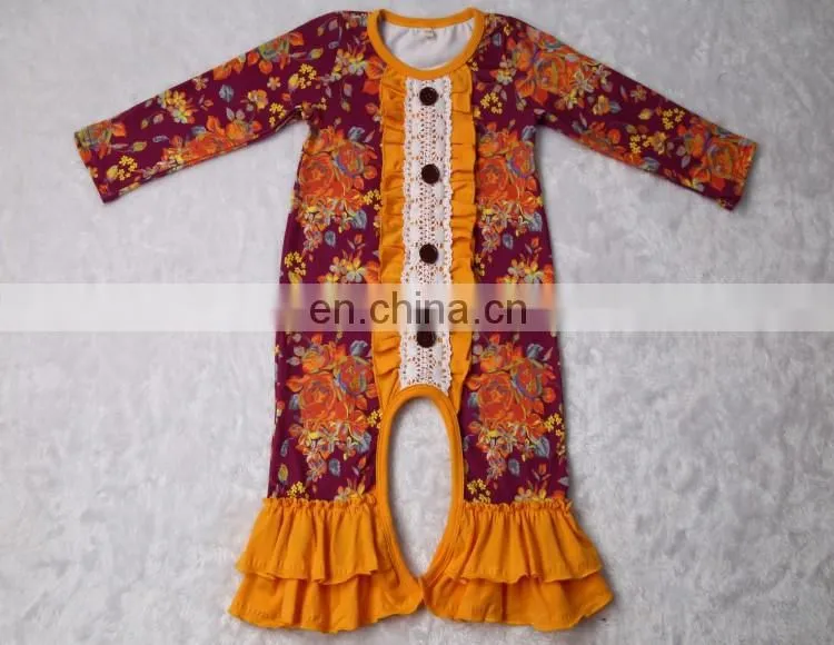 Wholesale Newborn Baby Long Sleeve Cotton Animal Printed Baby Clothing Romper