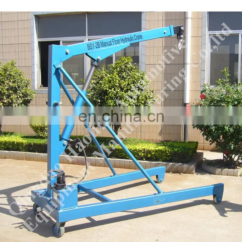 Heavy Duty Manual Hydraulic Mobile floor Crane 1Ton 2Ton 3Ton