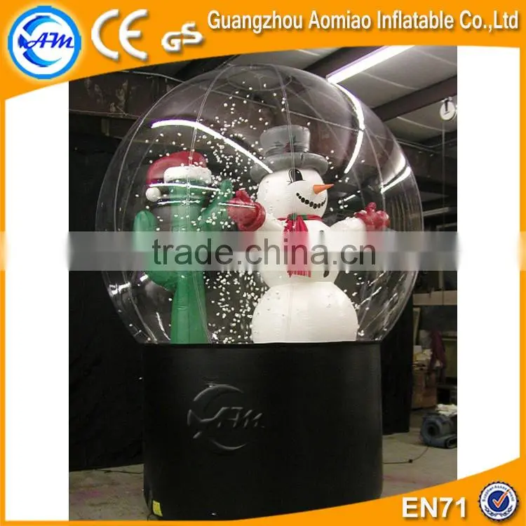 Outdoor large christmas snow globe inflatable christmas decoration