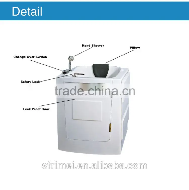 Safety Comfortable Acrylic Old People Bathtub