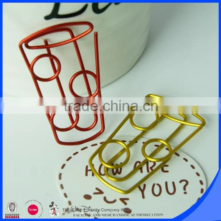 stationery premium cup shape fancy paper clips