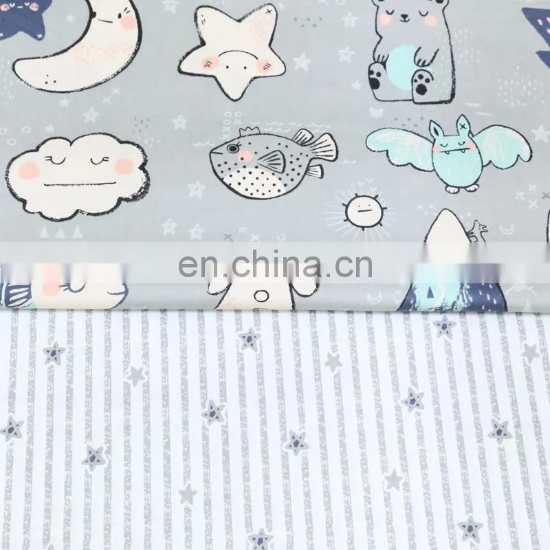 cartoon star rabbit cloth fabric cotton bed sheet fabric quilt cover twill fabricc