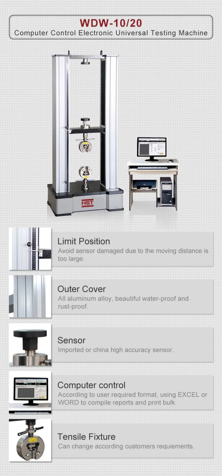 2000kn Digital Compression Tensile Load Cell Calibrator