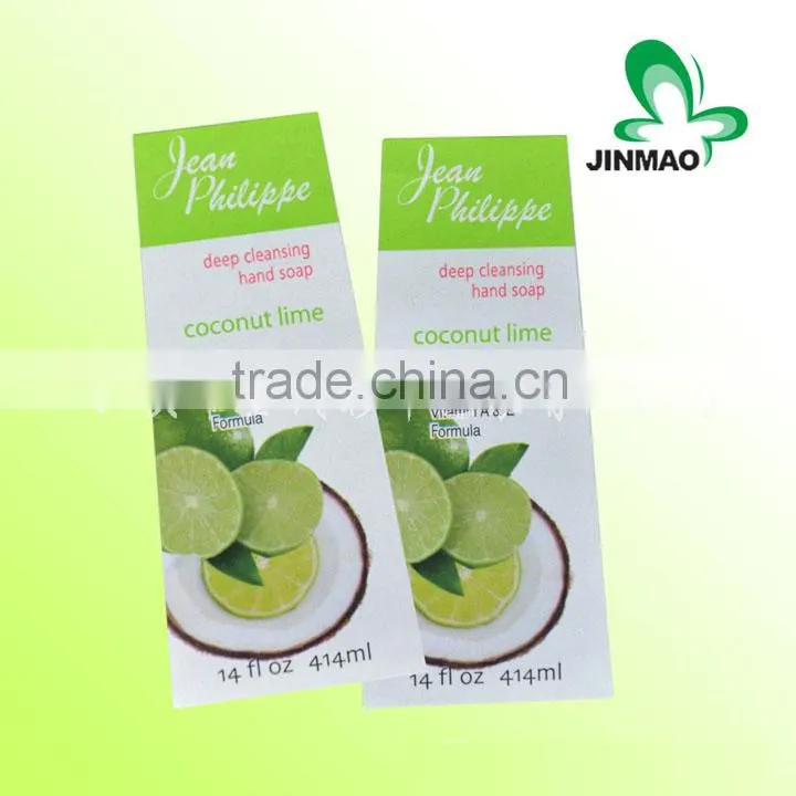 Daily necessities green tea essence shampoo Transparent sticker