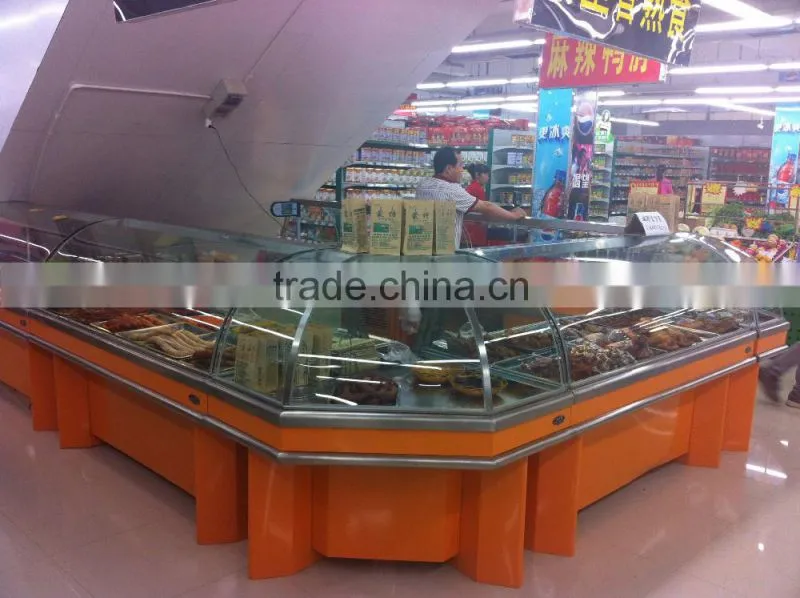 APEX sliding glass door display cabinet for food