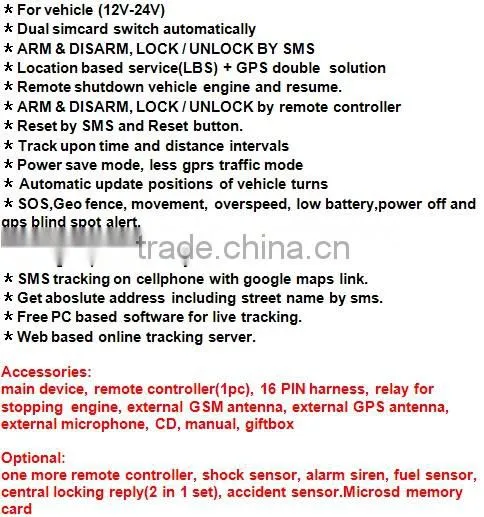 mini hidden gps tracker no battery with SOS panic botton geo-fence mobilephone sim card tracking