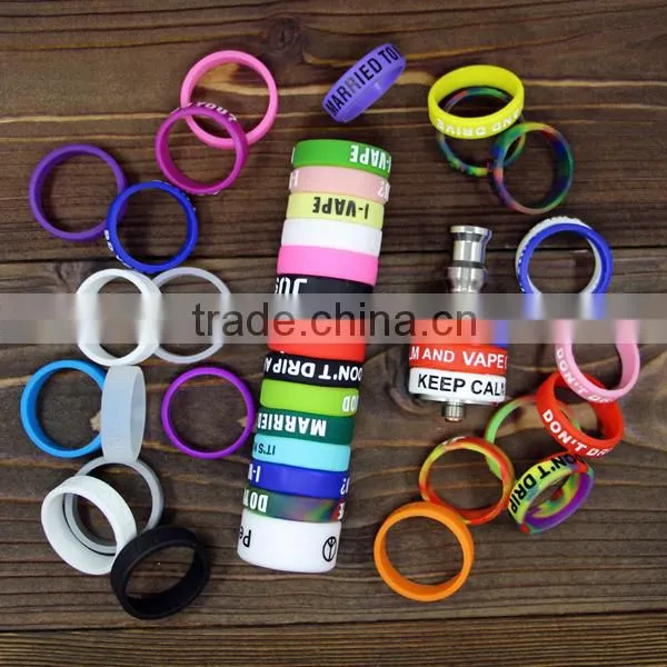 flexible 18/22mm diameter non-stick vape band custom silicone o ring