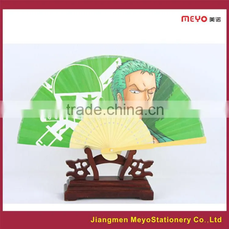 2015 Unique Gift Decorative Cartoon Bamboo Folding Paper Fan