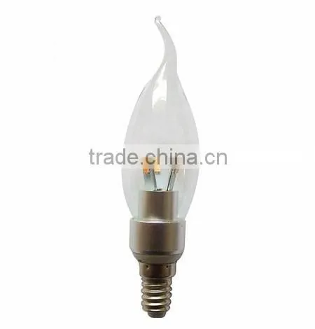 Modern high-end dimmable candle led bulb light 3w, smd series led bulb candle light