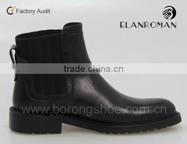 Italian fashion leather boots shoes men for outdoor
