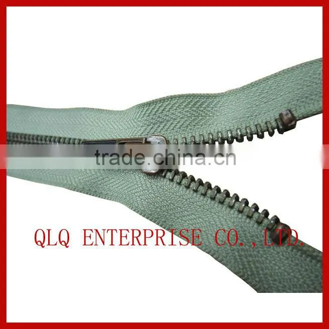 Close End and Open End Zipper in Grey