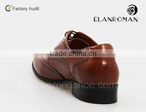 Wingtip men shoes Men brogue leather shoes with genuine leather outsole