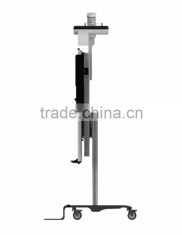 Power elevating Gaoke whiteboard mobile stand with projector bracket
