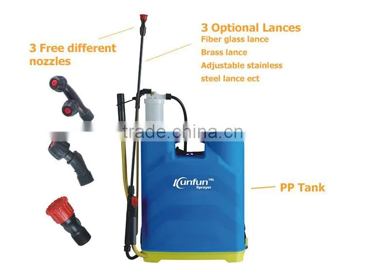 16L knapsack manual/hand sprayer for garden and agriculture