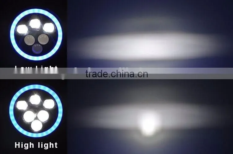 New arrival and Smart design round 7" 60W High/Low LED Headlight for Jeep Wrangler