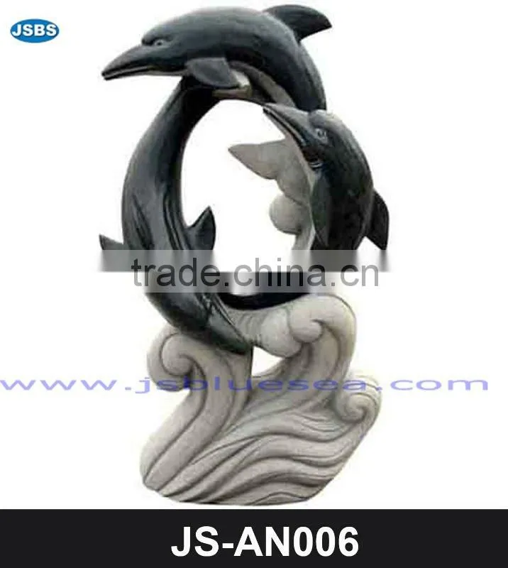 Marble crocodile carving