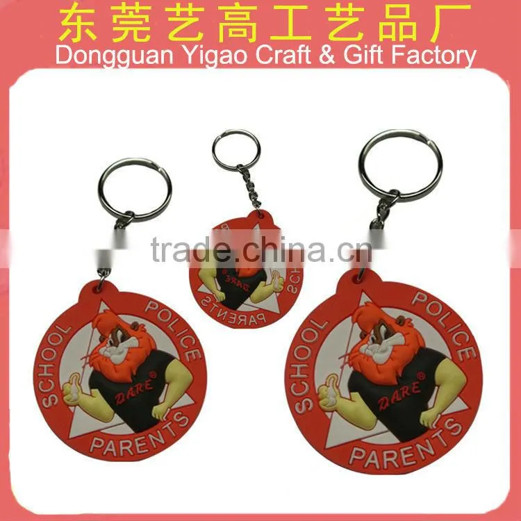 ATBC-PVC description key chain/polo shirt keychains