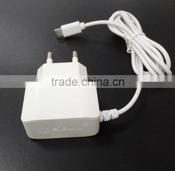 Sigma white color multi 2 in 1 travel charger 2 in 1wall charger with USB high quality