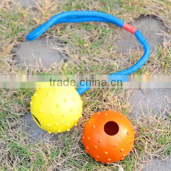 Custom 7x30cm Rubber Pet Toys with Rope