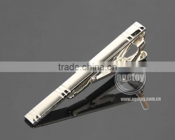 Gentleman Silver Simple Necktie Tie Clip Bar Pin Practical Men Style Metal Blank Tie Clip Hardware