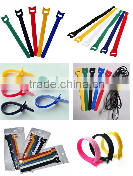 Black Reusable Hook And Loop Tape Cable Ties Tidy Straps Organiser