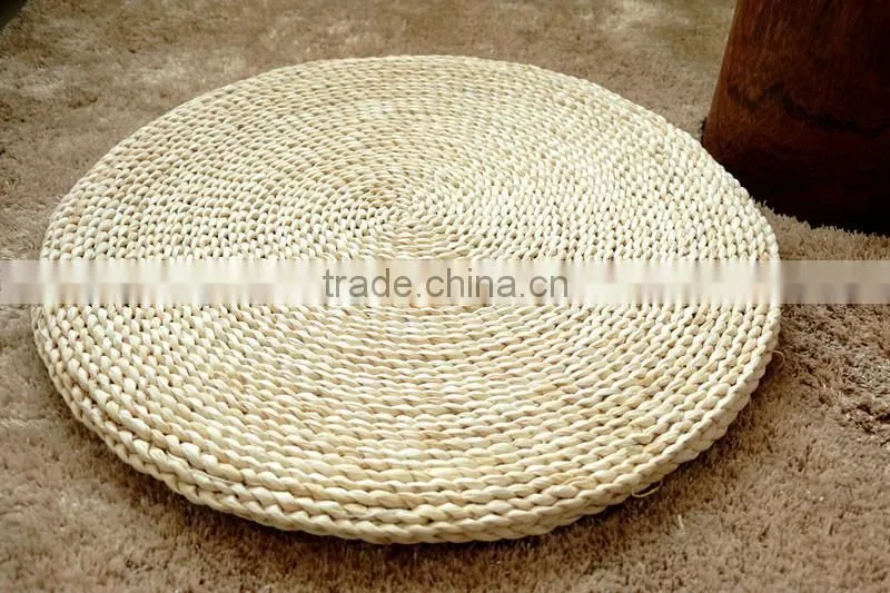 handmade natural fiber cornhusk straw seat cushion yoga seat cushion