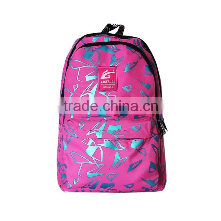 pink bagback nylon cute Cartoon school bag backpack for girl