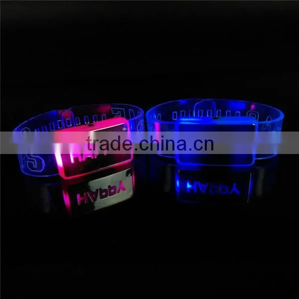 light up wristband custom plastic wristband light
