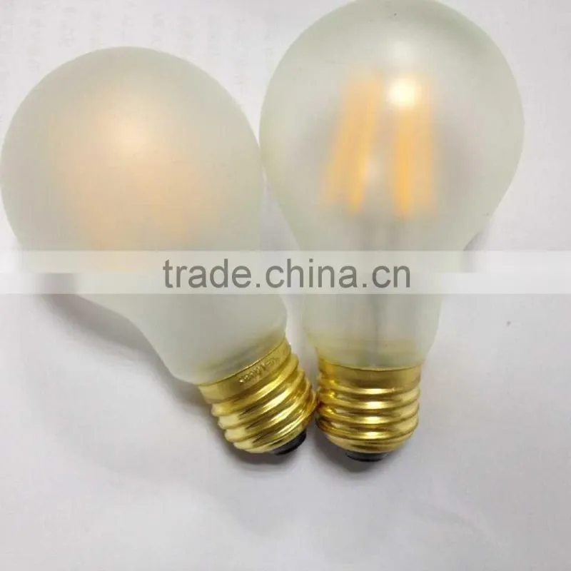 sapphire LED FILAMENT BULB MILKY FROST FULL GLASS FILAMENT LED